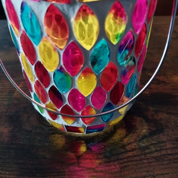 Mosaic Glass Jar Solar Lantern - Picture 4 of 4